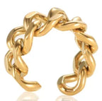 High End Waterproof Hollow Stainless Steel Finger Ring Trendy for Women Personalize Jewelry Wholesale