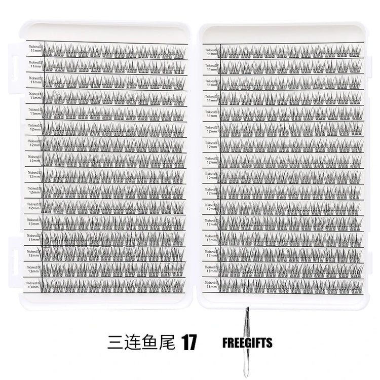 Individual Lashes Eyelash Book Clusters Extensions False Eyelash DIY at Home Cluster Eyelash Extensions Makeup Kit Lashes