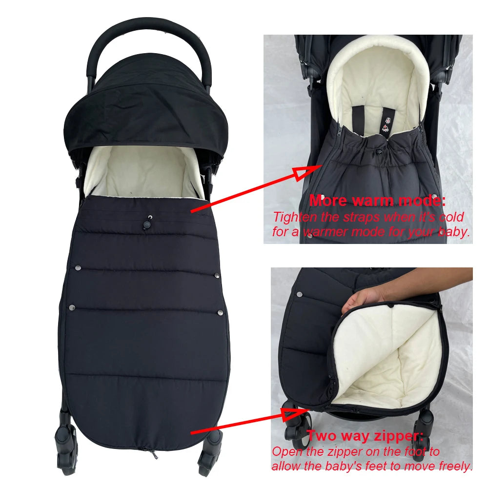 Universaln Stroller Footmuff Compatible with all YOYO Strollers and Bugaboo strollers - Windproof, Waterproof & Thermal Warm
