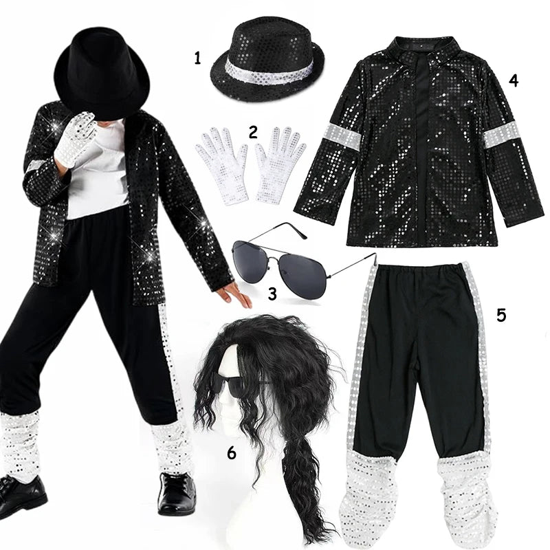 Hip Hop Kids Clothes Halloween Cosplay Birthday Party Dance Performance Children's Costume Pop Star Boys Girls Outfits