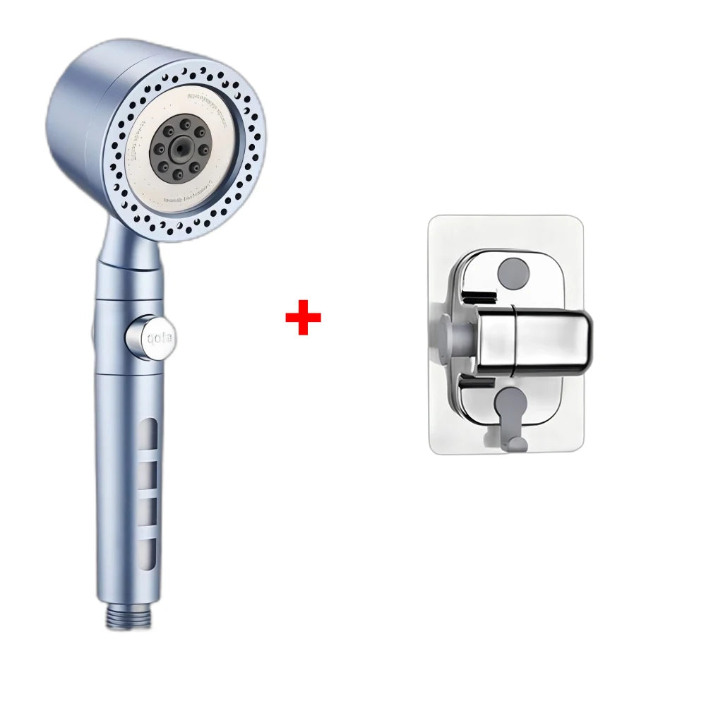 5 Modes Bathroom Shower Head Portable High Pressure Powerful Rain ShowerHead Explosion-proof and Drop-proof Universal Shower Set