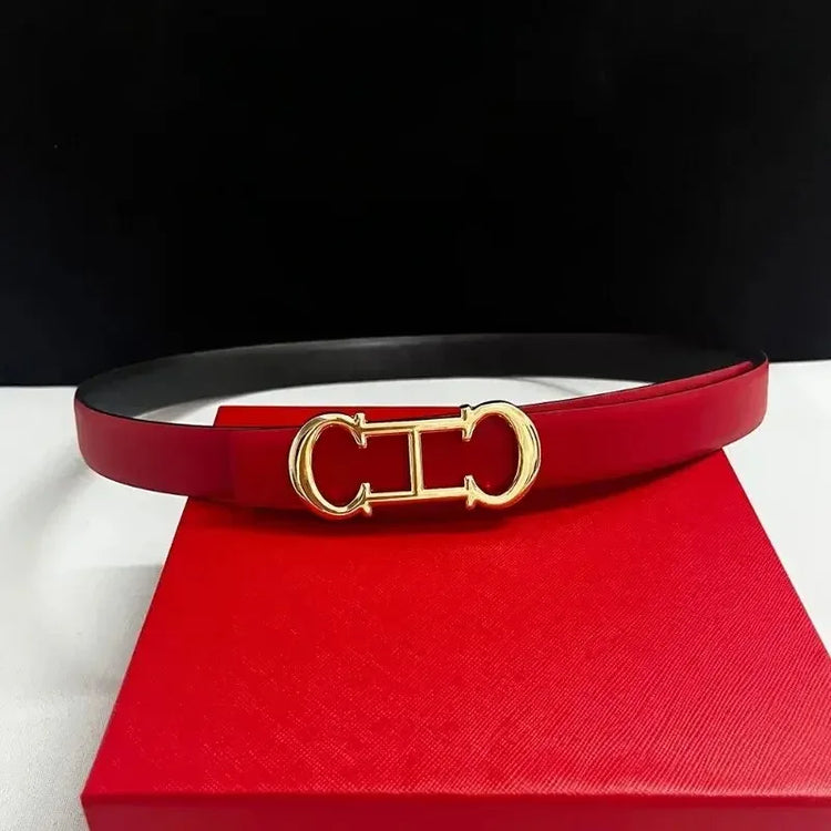 New Thin 2.5cm Women Belt Designer ladies Reversible Leather Belts for women Female Belt for Jeans women dress belts
