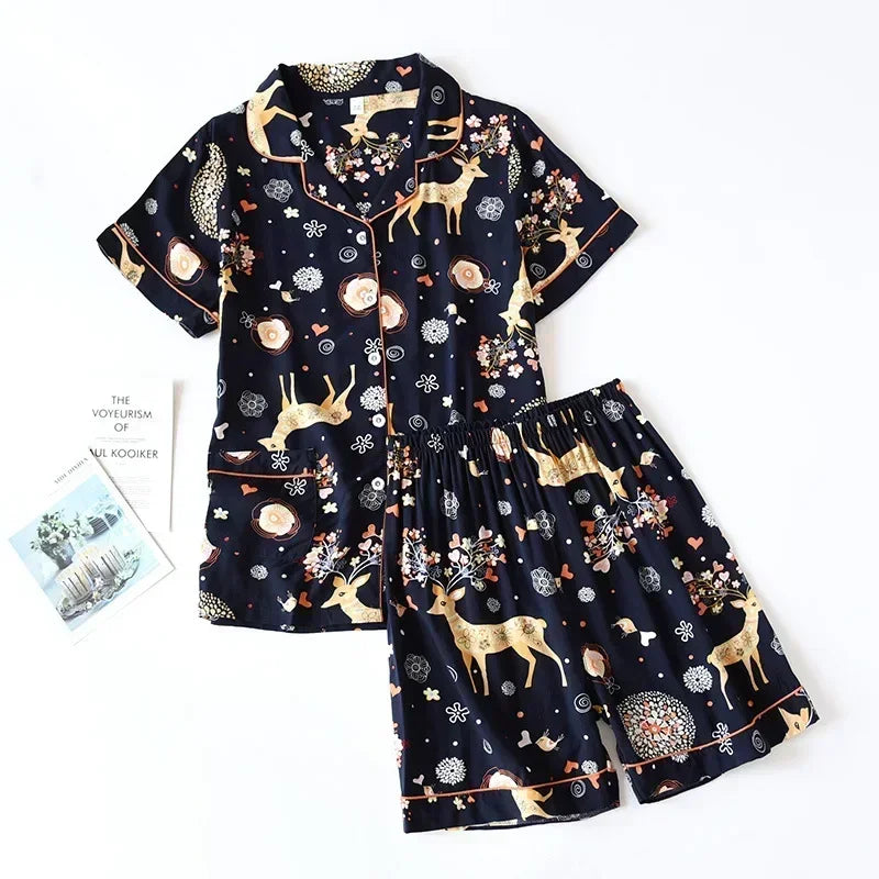 Spring / Summer New 100% Viscose Long-sleeved Trousers Ladies Pajamas Suit 3XL Plus Size Long Sleepwear Women's Home Nightwear