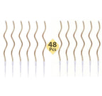 12/48pcs/1case Birthday Candles Spiral Cake Candles Long Thin Cake Candles For Wedding Party And Cake Decoration