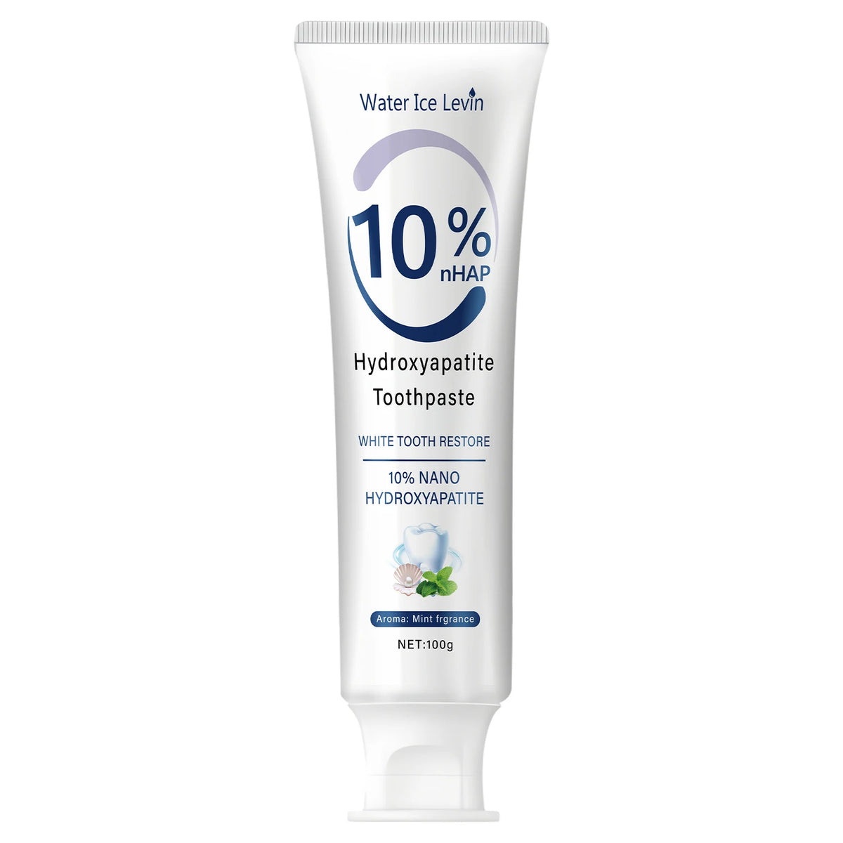 10% Nano Hydroxyapatite Toothpaste Restores White Teeth. Protects Gums. Deep Cleans. Brightens Smile. 100g Fresh Mint.