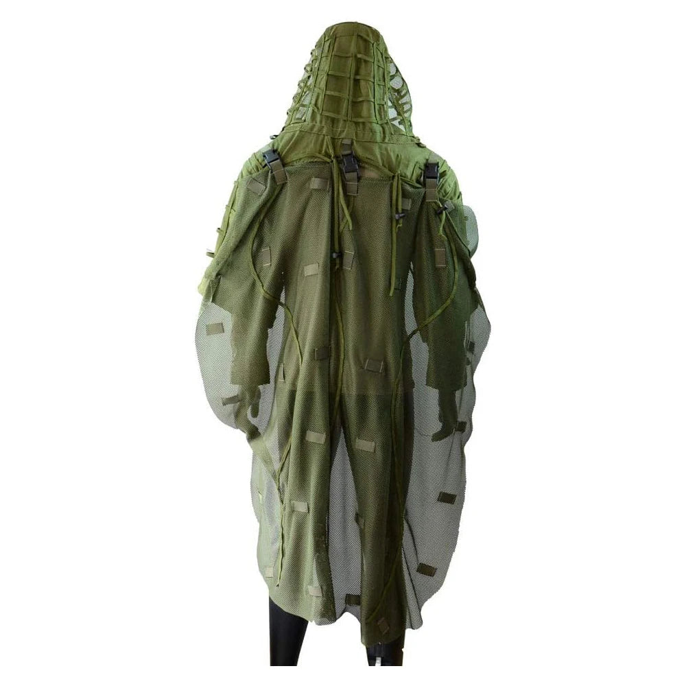 Ghillie Suit Foundation, Ghillie Poncho, Camouflage Hunting Base, Cape Sniper Viper Hood for Airsoft Paintball
