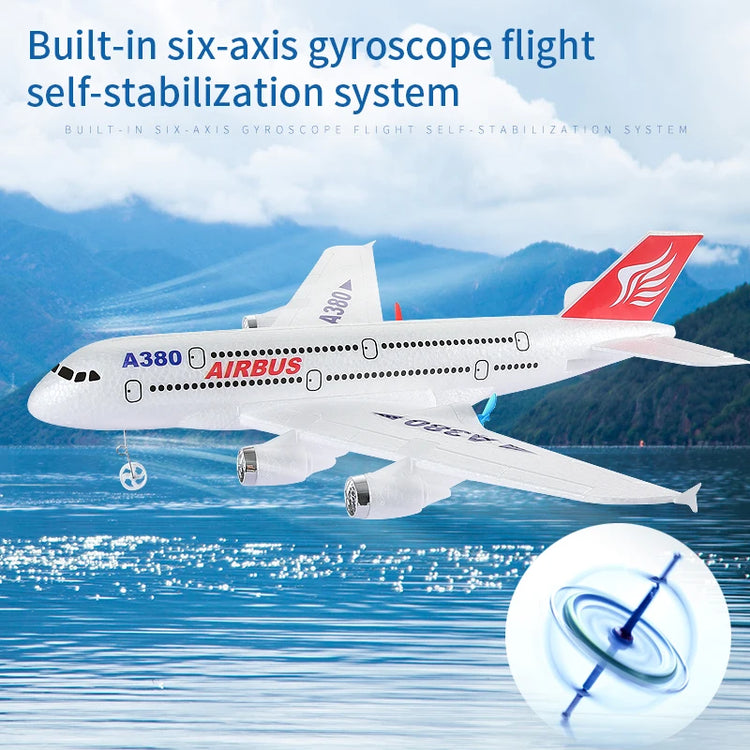 DWI Remote Control Aircraft 2.4G EPP Foam Remote Control Toy A380 Passenger Aircraft Model Drone Children's Gift