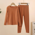 2-Piece Children's Thermal Underwear Suit Boys' Autumn Clothes And Trousers Padded Cotton Sweater Girls' Casual Joker Home Cloth