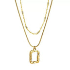 Stainless Steel Heart-shaped Pendant Necklace Metal Waterproof Jewelry For Women
