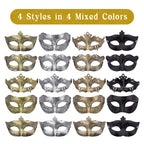 20-120Pcs Masquerade Masks Bulk Venetian Carnival Masks Vintage Antique Party Masks for Women Men Mardi Gras Prom Halloween