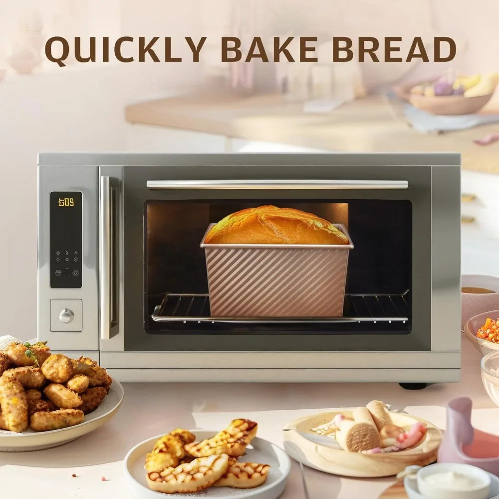 1Pcs Rectangle Loaf Pan with Lid Non Stick Bakeware for Baking Bread Carbon Steel Corrugated Toast Box with Lid Bread Mould