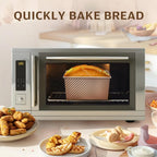1Pcs Rectangle Loaf Pan with Lid Non Stick Bakeware for Baking Bread Carbon Steel Corrugated Toast Box with Lid Bread Mould
