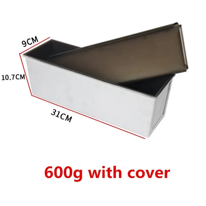 Square toast Bread Baking Tray Cake box Mold with Lid Aluminum Alloy Non-stick Pan Mini Baking Tray Baking Box Diy Cake Bakeware