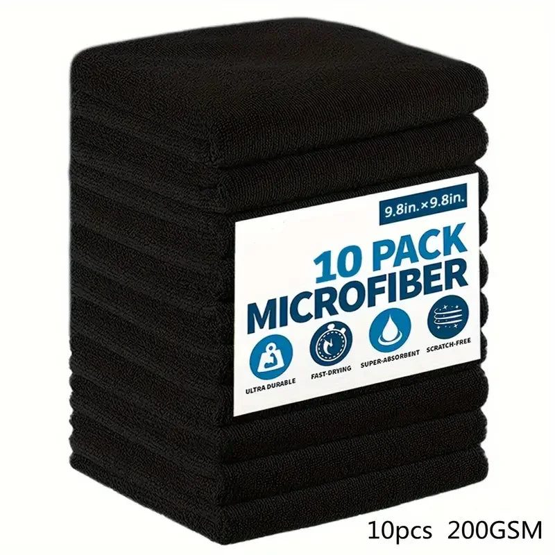 Premium Quality 3/5/10/20-Pack Cleaning Cloths - Soft Microfiber Towels for Kitchen, Car, & Desktop Cleaning - Stain Resistant
