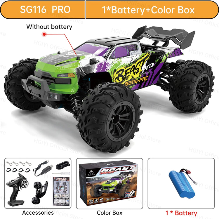ZLL SG116 MAX/PRO 1:16 High Speed Drift Racing 80KM/H Or 40KM/H Brushless Motor 4WD RC Car Off Road Car Toys for For Kid Gift