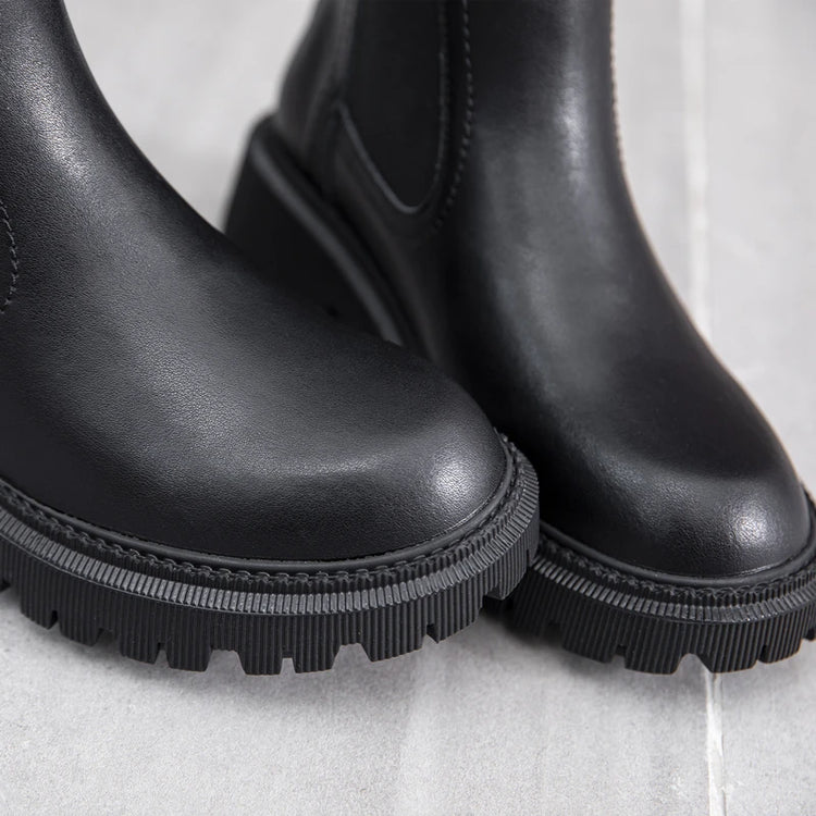 AIYUQI Women's Chelsea Boots Genuine Leather New Autumn Winter Fashion Women's Ankle Boots Retro Winter Boots Ladies  WHSLE MTO