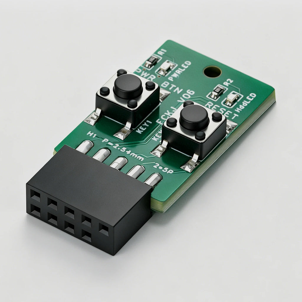 PC Power Reset Switch External Module 9Pin Motherboard Header Power LED HDD Indicator for Computer Case Test Board Repair DIY