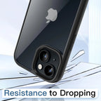 Colour Back Transparent Shockproof Phone Case for iPhone 16 15 14 13 12 11 Pro Max 7 8 Plus XR Xs 12 Mini Silicone Bumper Cover