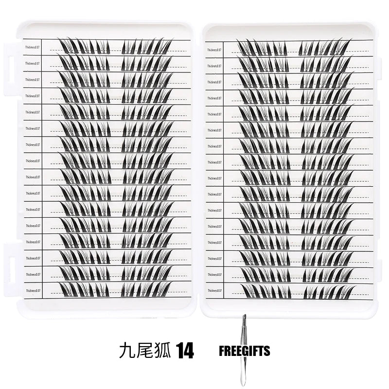 Individual Lashes Eyelash Book Clusters Extensions False Eyelash DIY at Home Cluster Eyelash Extensions Makeup Kit Lashes