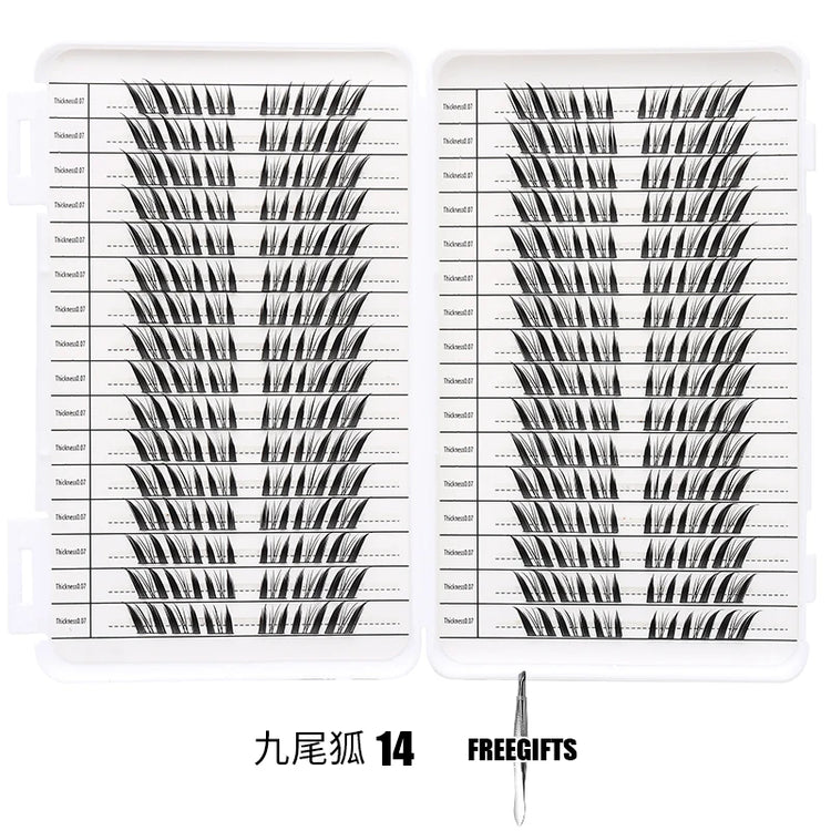 Individual Lashes Eyelash Book Clusters Extensions False Eyelash DIY at Home Cluster Eyelash Extensions Makeup Kit Lashes