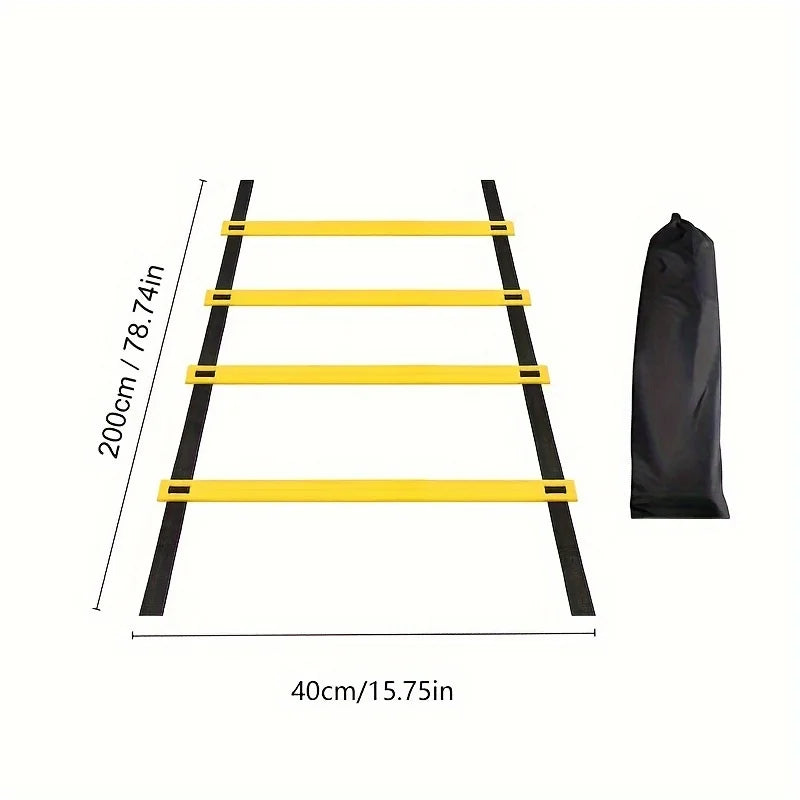 Agility Ladder Set 2-10M Speed Training Ladder with Carry Bag for Soccer Football Footwork Coordination Fitness Drills Home Gym