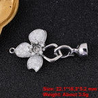 Juya 18K Gold Plated Decorative Fasteners Connector Locks Pearls Clasps Accessories For DIY Needlework Beads Jewelry Making
