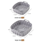 Air Fryer Silicone Basket Tray 20/23cm Round Square 4/5/6/8 Liters XXL Shape Airfryer Case Protector Pan Mold Liner