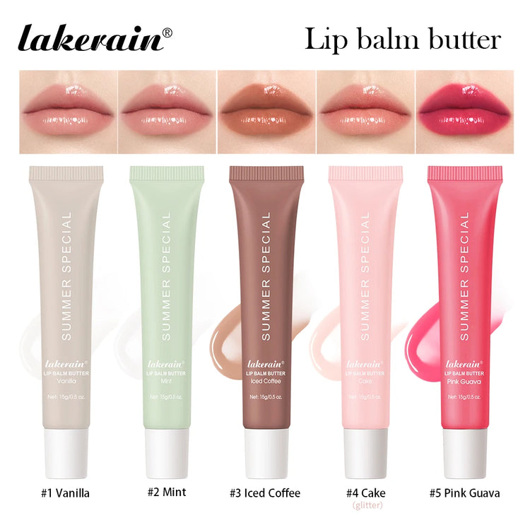 Summer Lip Balm Moisturizing Mirror Lip Gloss Lip Vanilla Mint Iced Coffee Cake Smell Lipstick Transparent Lip Oil  Makeup