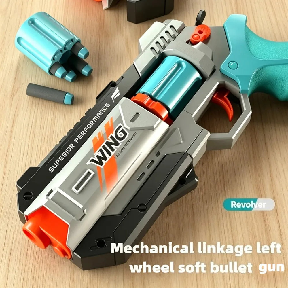 Novel Transform Pistol Toy Safe Foam Bullet Material Interactive Shooting Play Toy For Children Daily Leisure Game