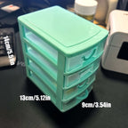 4-layer Multi-functional Storage Box with Drawers, Plastic Wardrobe Organizer and Locker, Desktop Cosmetic Storage Box,