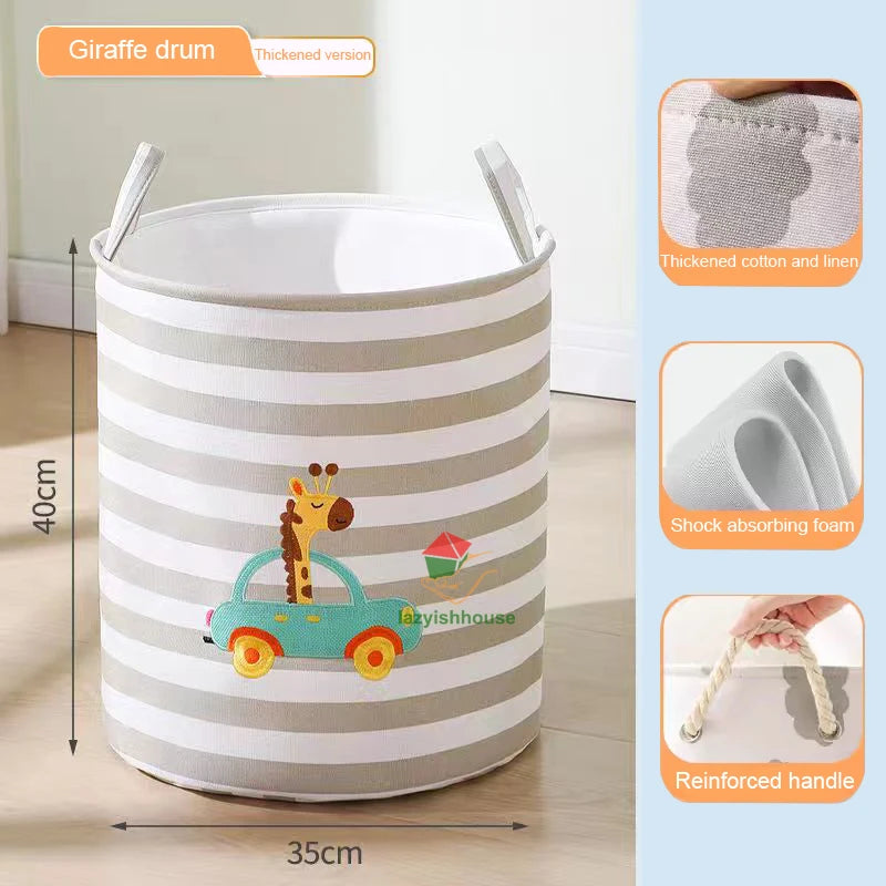 Folding Storage Basket Linen Storage Fabric Wardrobe Office Bedroom Closet Toys Laundry Basket With Handle Storage Organizer New