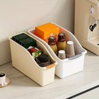 Curved Plastic Storage Bins Set - Multipurpose Home Organization Boxes for Cleaning Supplies & Household Essentials