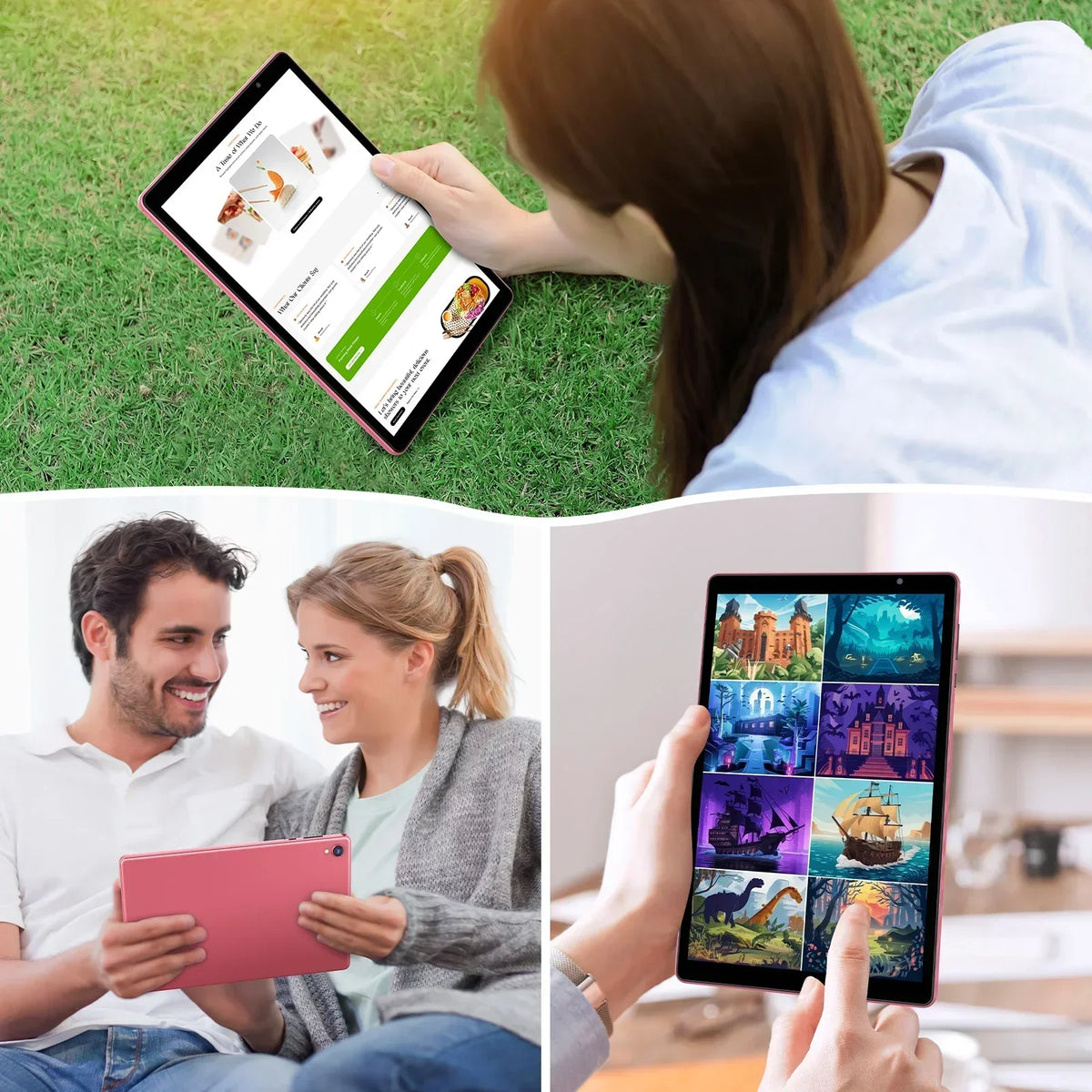Latest Android 14 Tablet, 10-inch Tablet, Quad-core Processor, 5G WiFi, 4GB ROM + 32GB RAM, 1280*800 Resolution, 6000mAh Battery