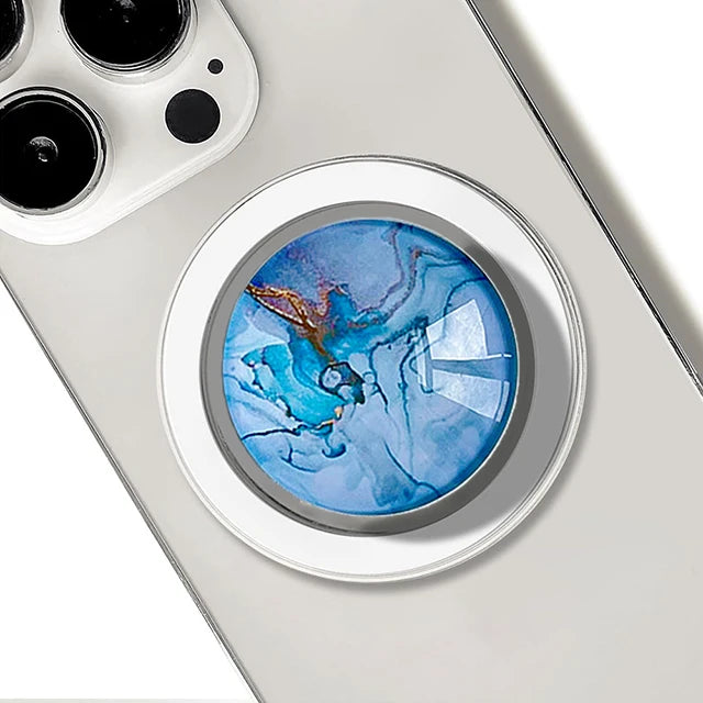 For Magsafe Cellphone Grip Socket, Stylish Foldable Magnetic Phone Holder Stand, For iPhone 17 16 15 14 13 12, For Samsung Serie