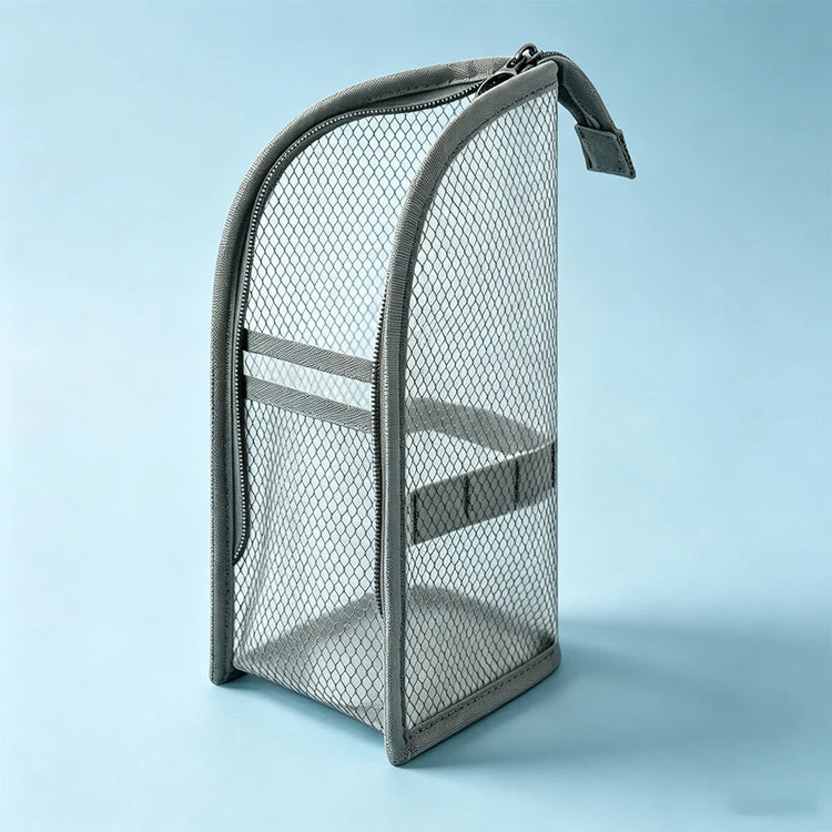 Standing Mesh Toiletry Bag Portable EVA Waterproof Travel Foldable Toothbrush Cosmetic Organizer Women Bathroom Storage Pouch
