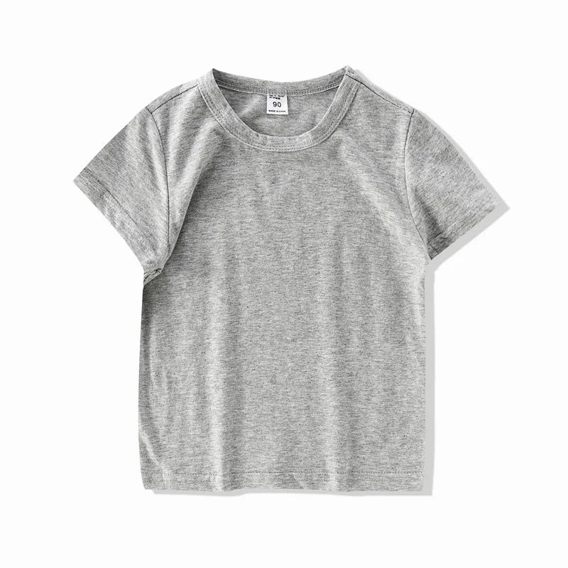 Autumn Spring Cotton Children T-shirt  Boys Girls Tees Long Sleeve White Shirt Kids Tops Baby Clothes Solid Black Blue Yellow