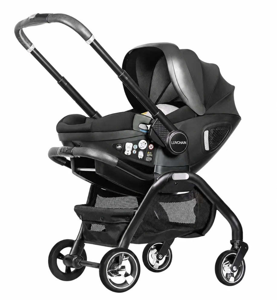 3-in-1 Baby Safety Stroller, Two-Way Newborn Baby Safety Seat, Portable 3-in-1 Stroller for Ages 0-2 Years Old
