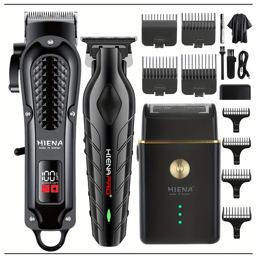 Hiena 212 Professional Hair Cutter Mans Hair Clipper Set Metal Electric Cordless Hair Trimmer for Barber LCD Display Hair Cutt