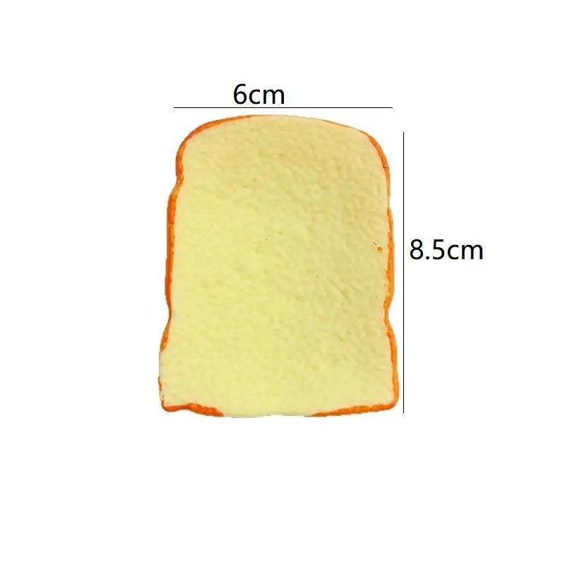 【F】Crunch Toast Slow Rise Squeeze Round Blocks Crunchy Filled Anti Stress Hand Relax Gift Toy