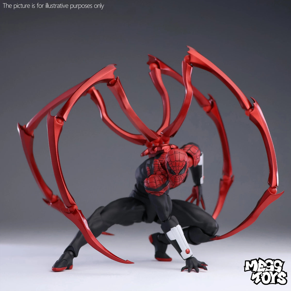 Genuine Mess Toys Venom Anime Action Figure Black Spider Man Lethal Neighbor Collectible Toys Birthday Gift For Adult Collection