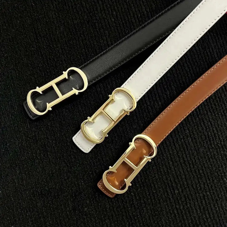 New Thin 2.5cm Women Belt Designer ladies Reversible Leather Belts for women Female Belt for Jeans women dress belts