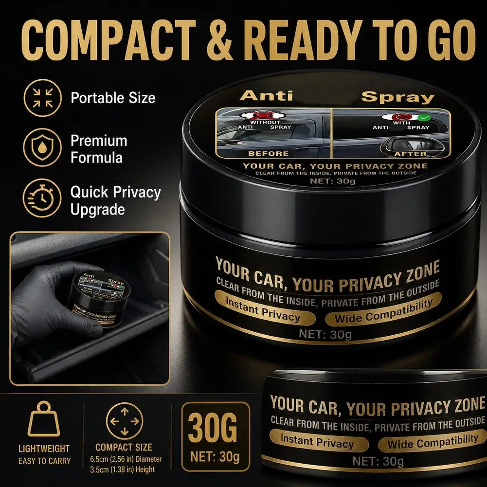 Professional Auto Glass Anti-Peep Cleaning Paste Deep Clean Stain Dust One-Way Privacy Vision All Glass Surfaces Adaptable