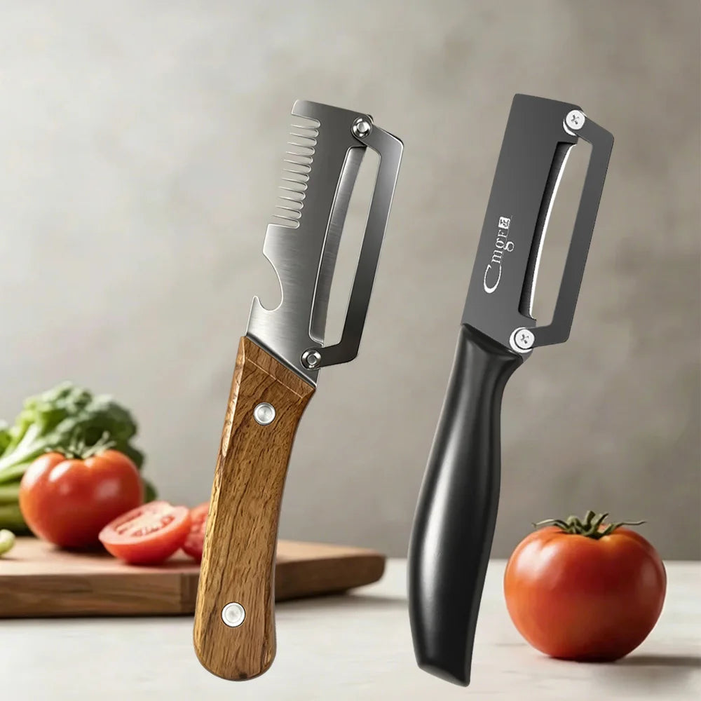 Kitchen Peeler Knife Fruits Vegetables Slicing Stainless Steel Cutting Knife for Peeling Bottle Opener Kitchen-Specific Tool