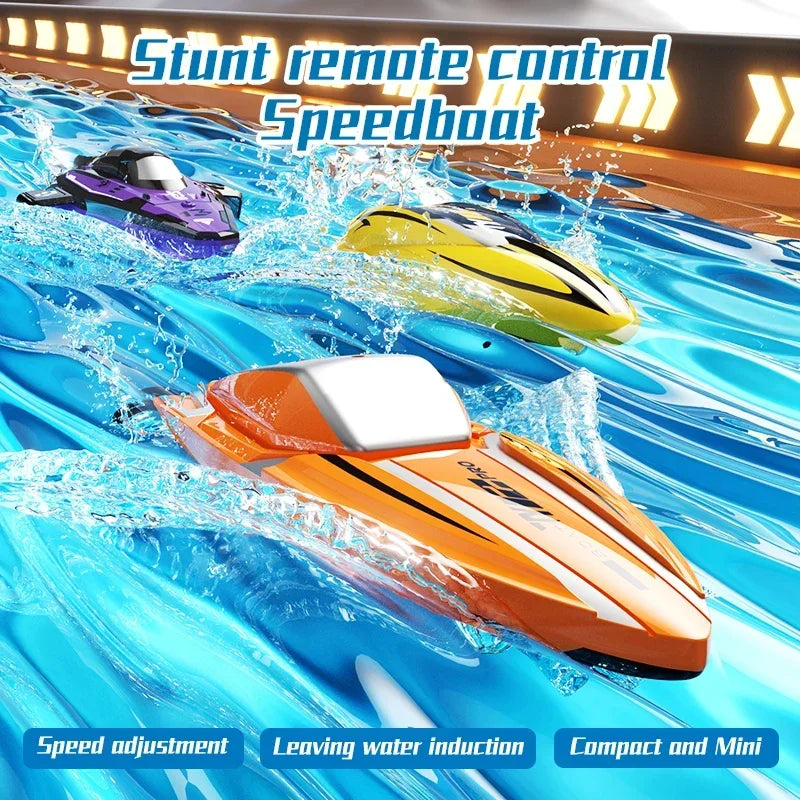 Mini RC Boat High Speed Ship 2.4G Remote Control Toy Rc Speedship With Rechargeable Battery Fast Toy for Boy Children Toys GiftS