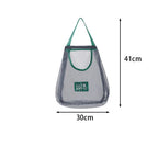 Reusable Hang Mesh Storage Bag With Smooth Edge‑Wrapped Handle Kitchen Fruit Vegetable Net Pouch Onion Garlic Potato Organizer