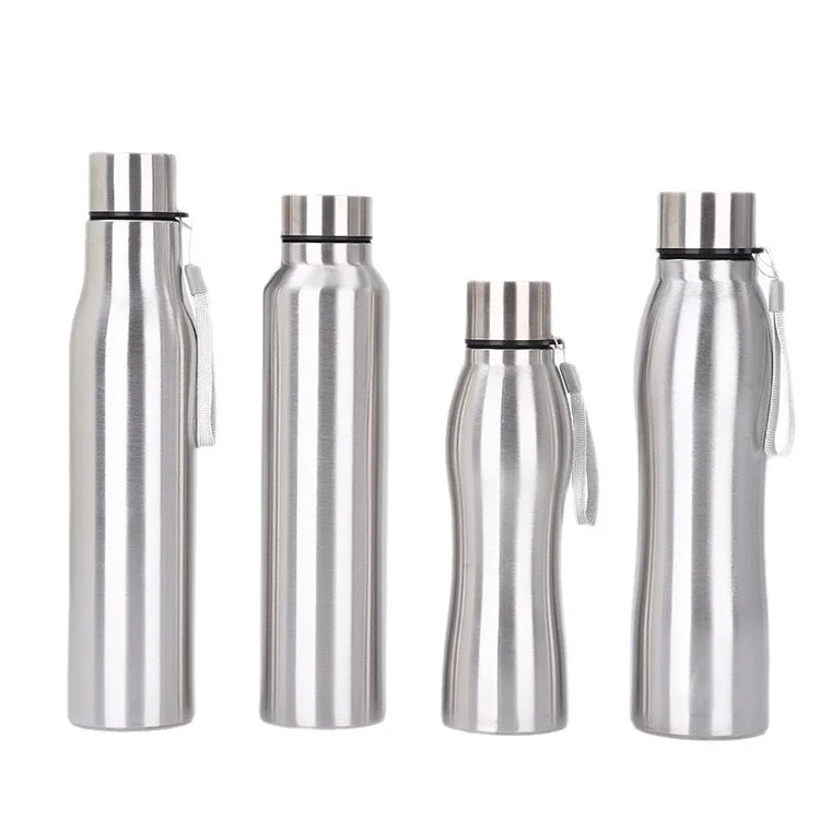 High Quality 1000ml Stainless Steel Sport Water Bottle Single-layer Rugged Water Cup Metal Flask Drinkware Camping Sports Gym