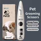 Pet Dog Electric Groomer Trimmer with LED Light Waterproof Pet Foot Hair Trimmer Low Noise Cat Dog Face Foot Ear Hip Paw Shaver