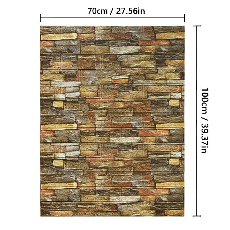 Decorative Waterproof and Moisture-Proof Self-Adhesive Wallpaper Retro Style Home Decor Bedroom Living Room Background Wall