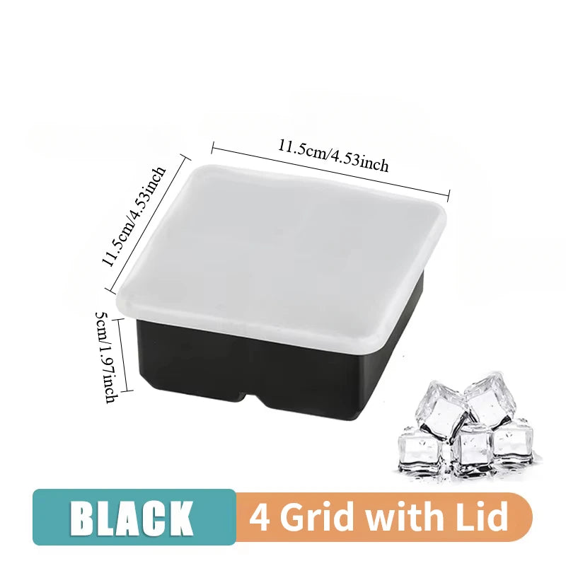 4/6/8/15Grids Silicone Ice Cube Molds Spherical Ice Molds Reusable Whiskey Ice Cube Molds Cocktail Freezer DIY Homemade Barware