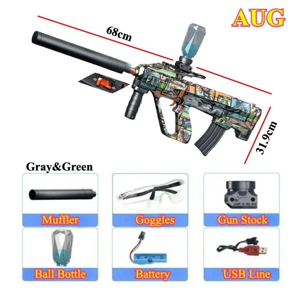 Electric Ball Blaster Toy Gun M416/AK Shooting Sport Game Outdoor High Speed Rechargeable Outdoor Game Perfect Gift for Boys